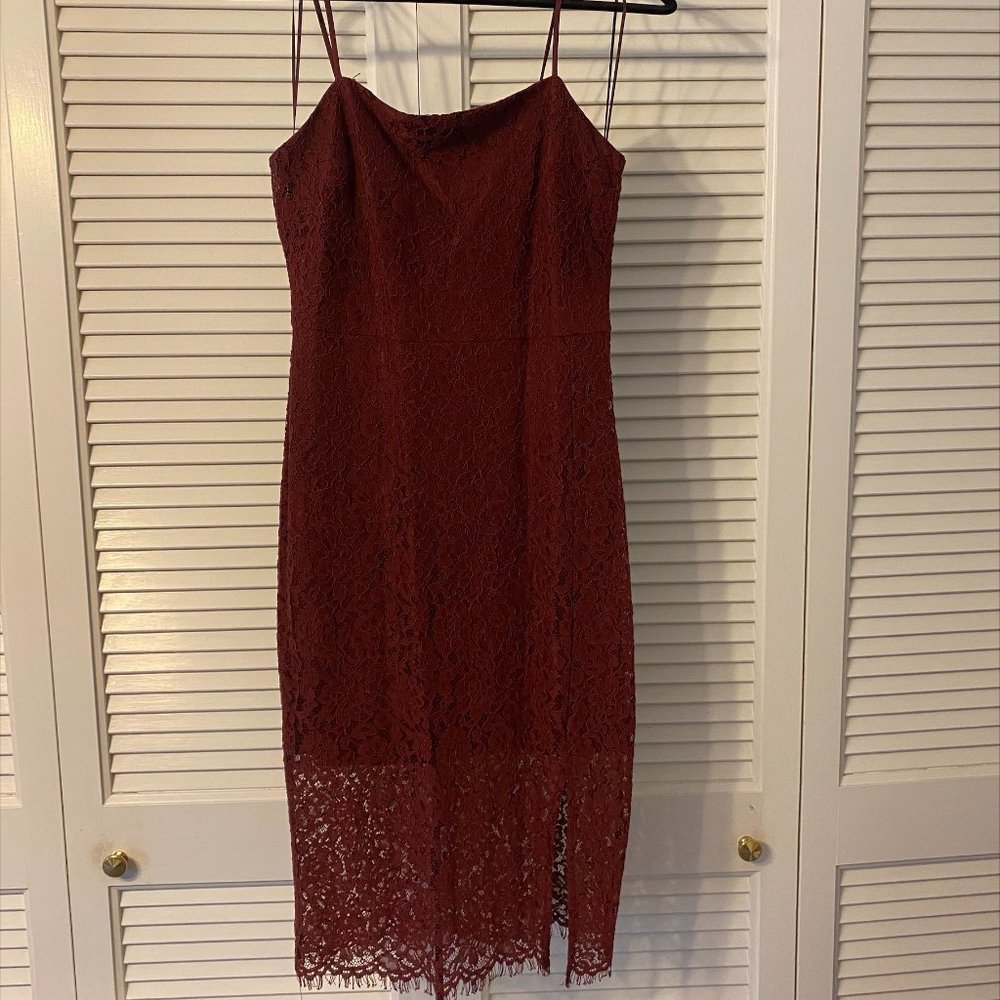 Express Size Small Maroon Midi Dress